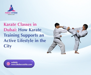 Kids and adults learning karate classes in Dubai with professional instructor guidance